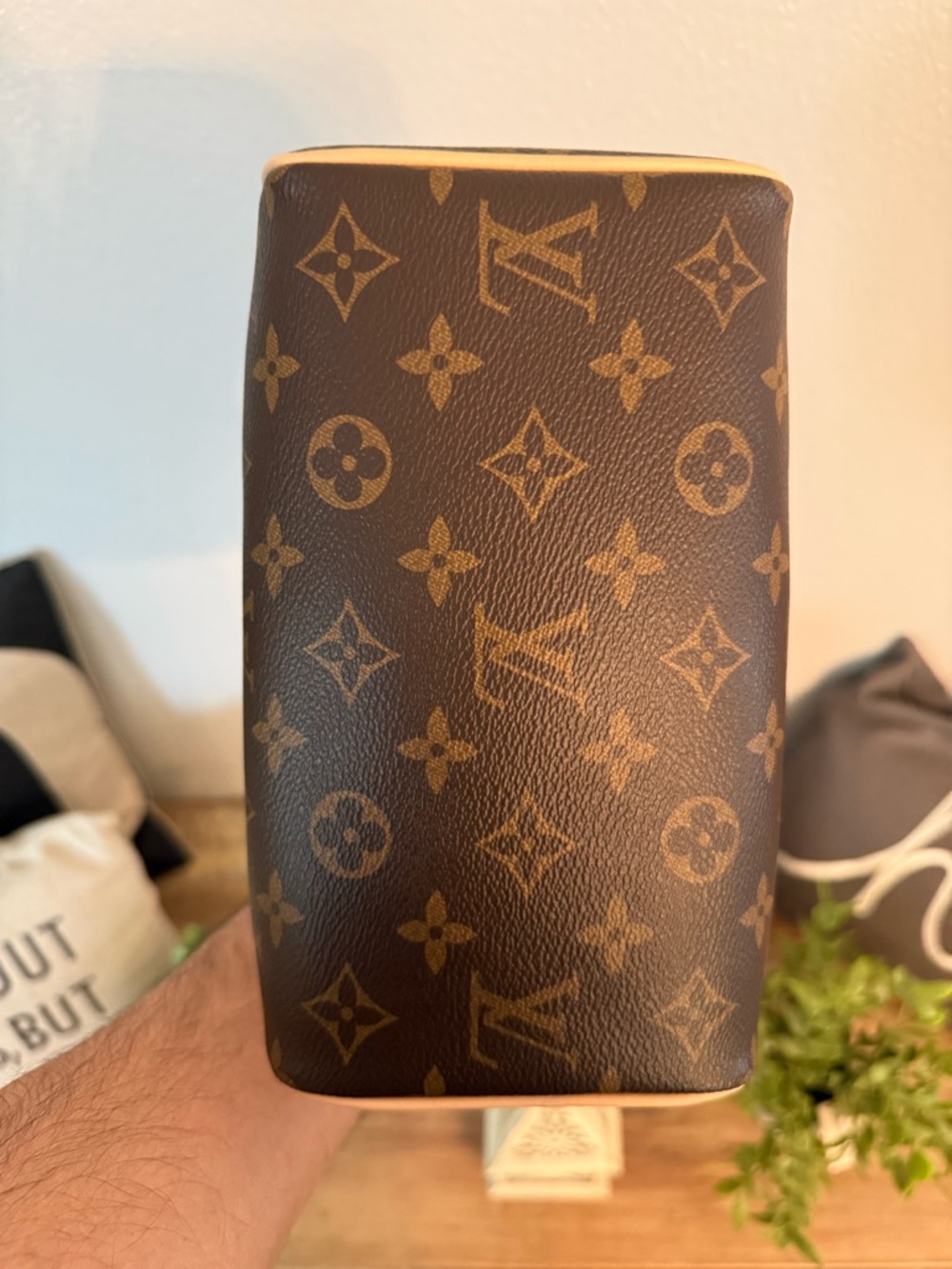 Louis Vuitton Monogram Mini Satchel with Natural Leather Trim - Picture 9 of 11